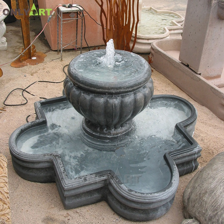 Indoor marble water fountain black marble fountain home decor for sale OLA-F016