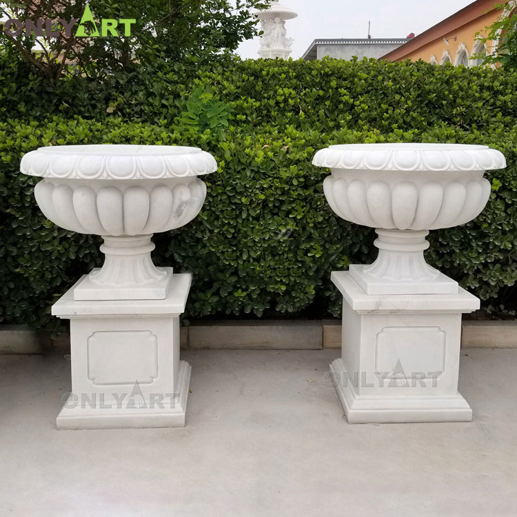 Best selling classic outdoor marble flowerpot OLA-V078