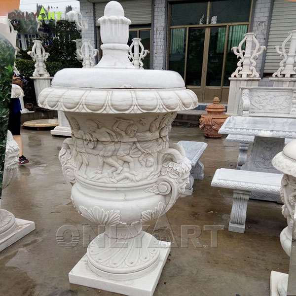 Cheap price outdoor marble plants pots for sale OLA-V054