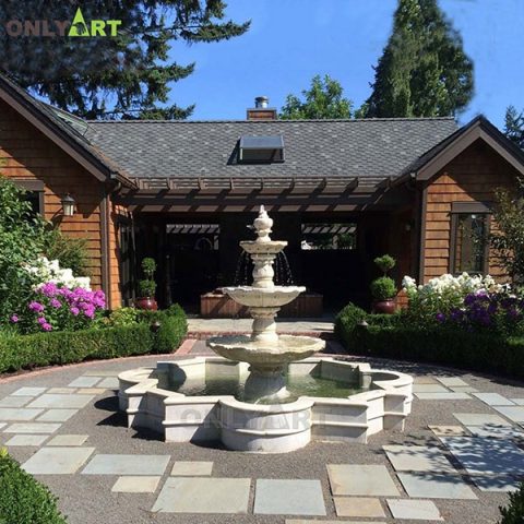 Factory customized best beautiful modern fountain outdoor stone carving sculpture OLA-F058
