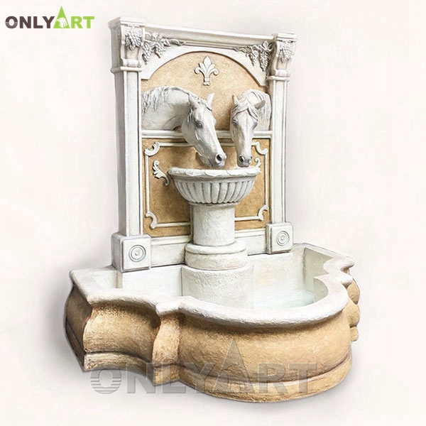 Famous design marble horse head wall fountain for sale OLA-F069