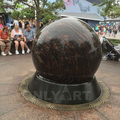 Garden decoration marble fengshui ball water fountain outdoor for sale OLA-F125