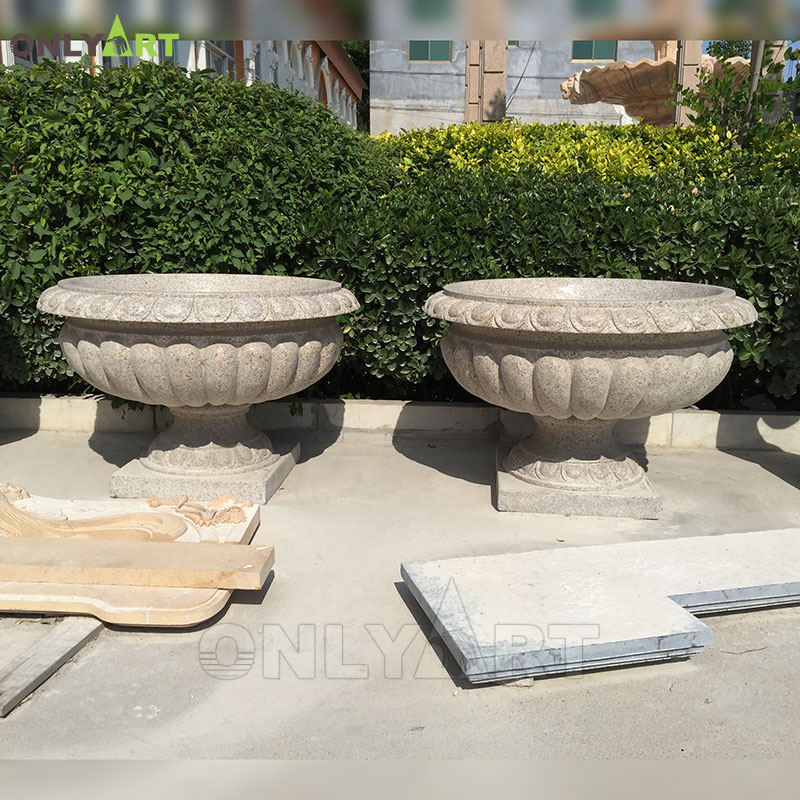 High Quality Beautiful Flower Pots and Marble Planters on Stock from Only Art Sculpture OLA-V011