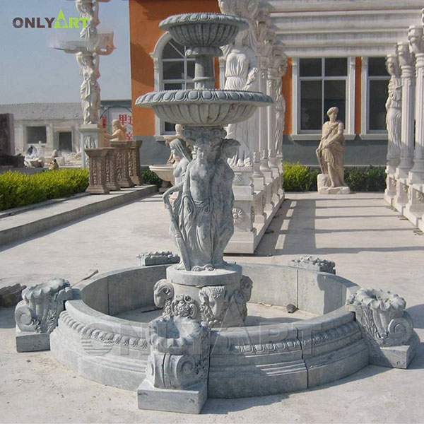 Home decor granite water fountain with woman OLA-F138