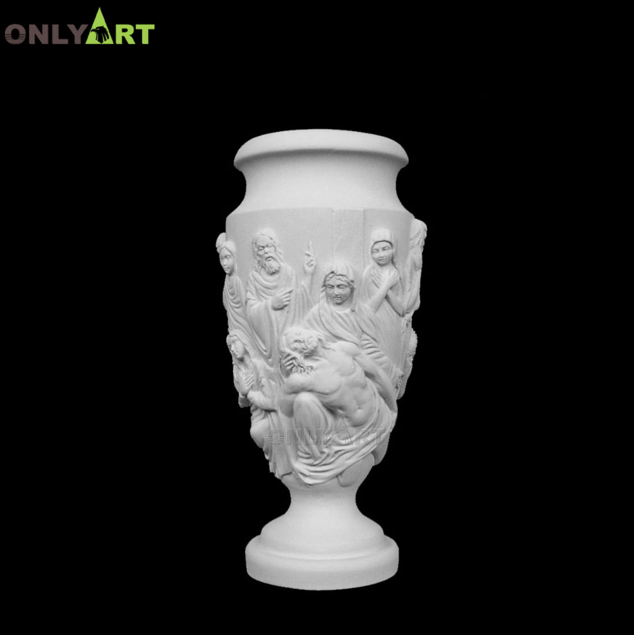 Home decor large marble vase flower pot OLA-V130