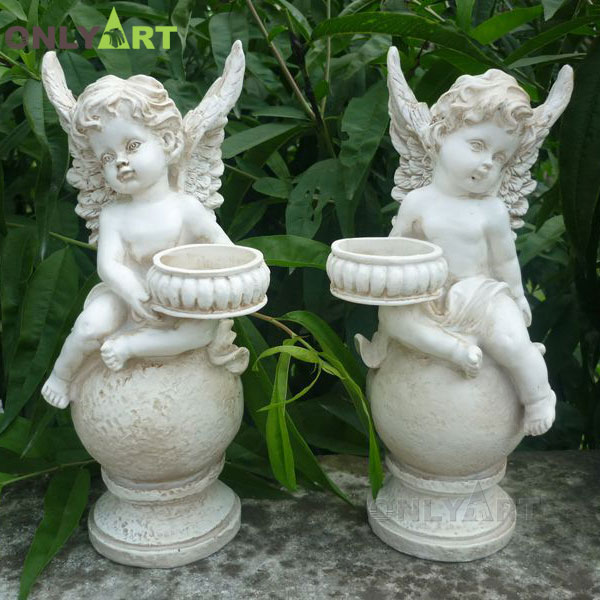 Home decoration angel boy statue marble flower plant pot for sale OLA-V127