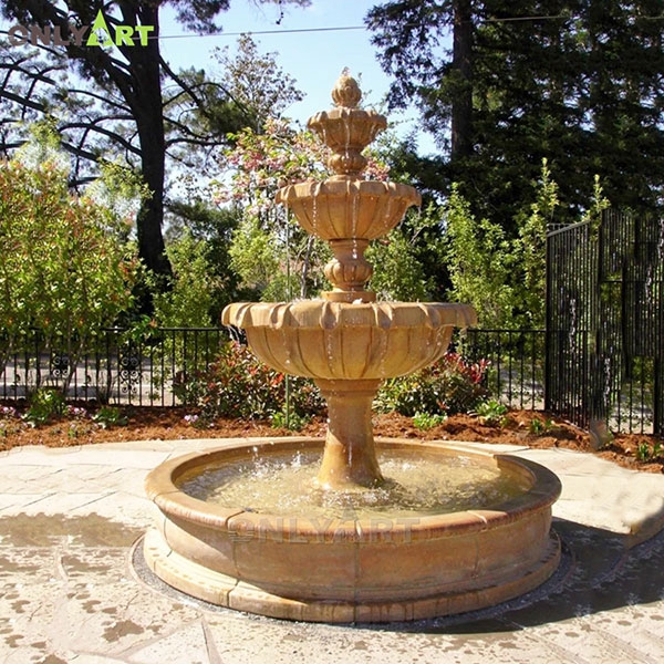 Italian design outdoor garden decor small marble water fountain for sale OLA-F041