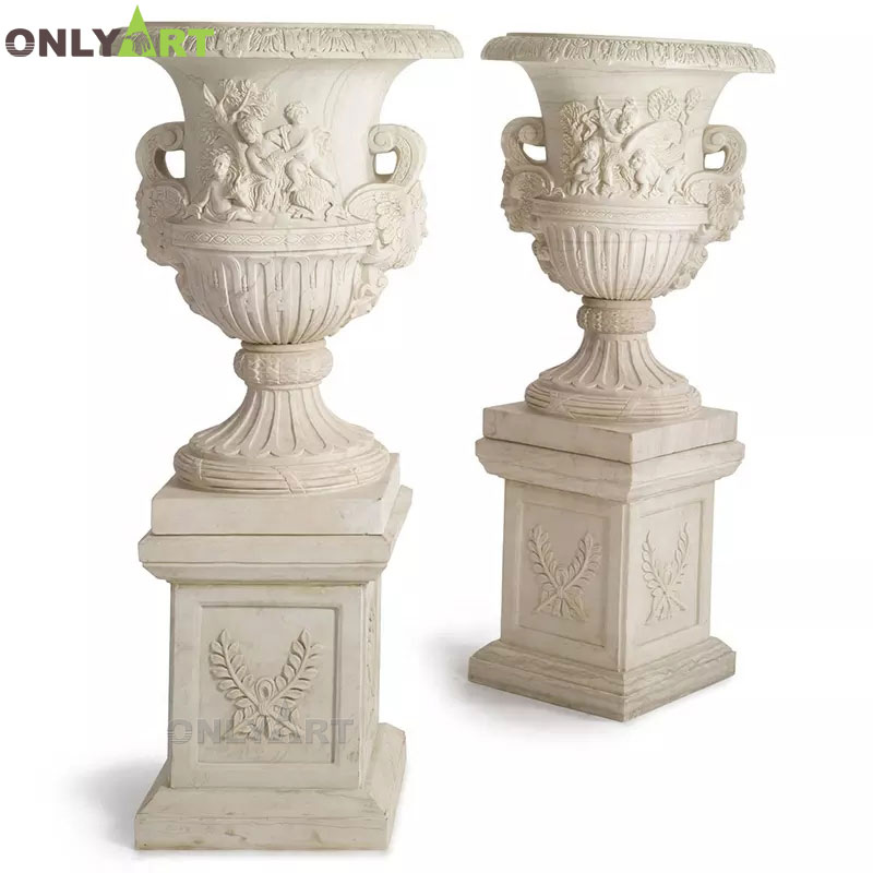 Modern style marble flowerpot sculptures on sale OLA-V162
