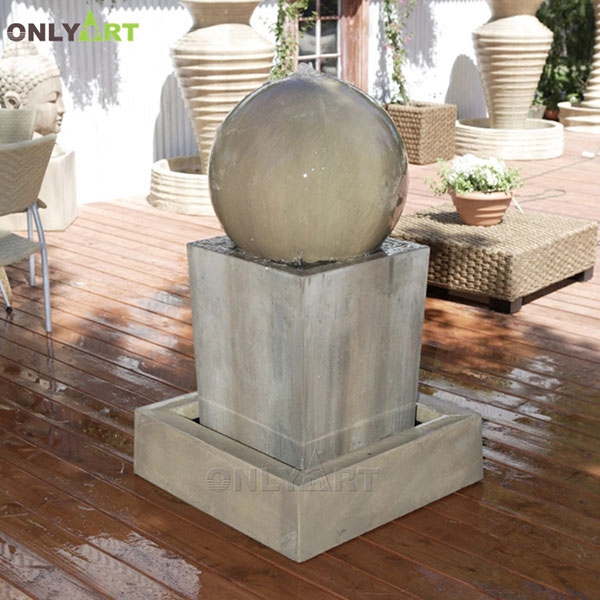 Natural stone ball fountain for garden decoration OLA-F129