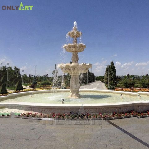 Classical Outdoor Large Stone Carving Marble Water Fountain For Garden Decoration OLA-F017