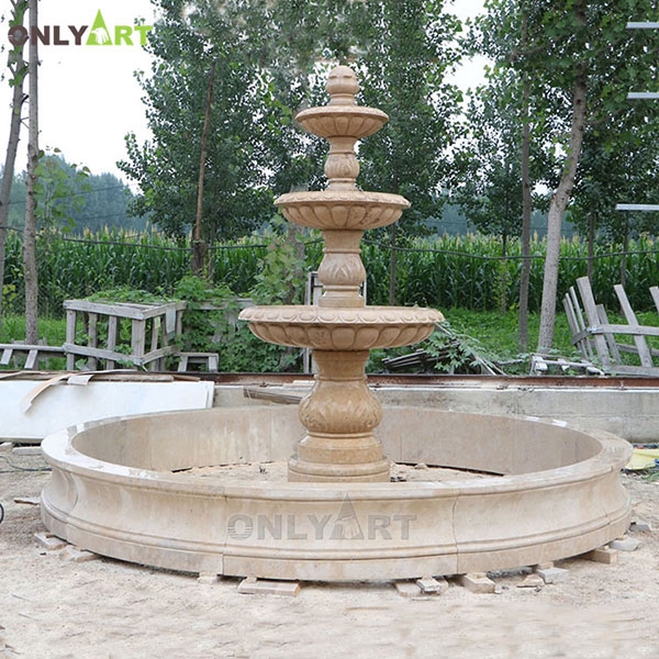 Hot Selling Outdoor Decoration Garden Marble Water Fountain stone Fountains OLA-F022
