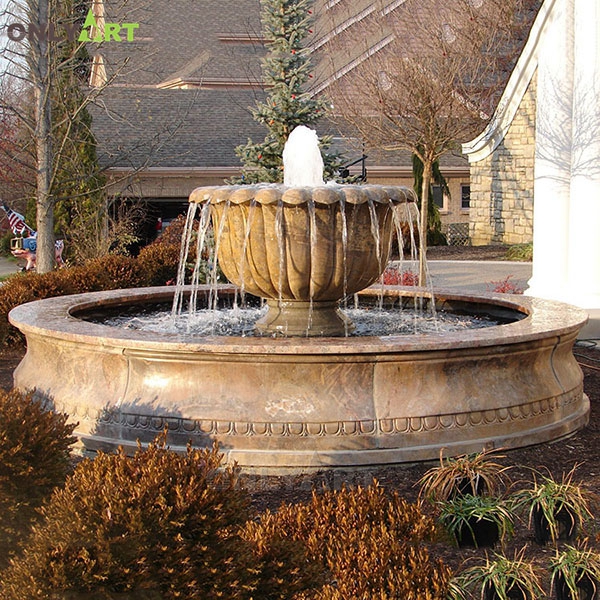 Factory customized home decor outdoor marble modern water fountain OLA-F024