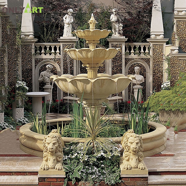 Outdoor marble home water fountain for sale OLA-F114