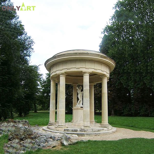 Outdoor marble large park gazebos with columns OLA-G007