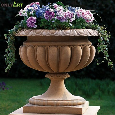 garden flowerpot marble pots for plants OLA-V020