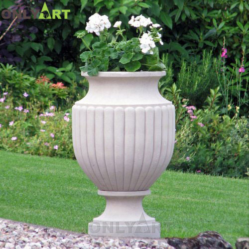 marble flower pots for yard decoration OLA-V081
