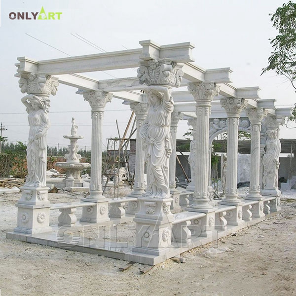 marble pavilion with woman OLA-G022