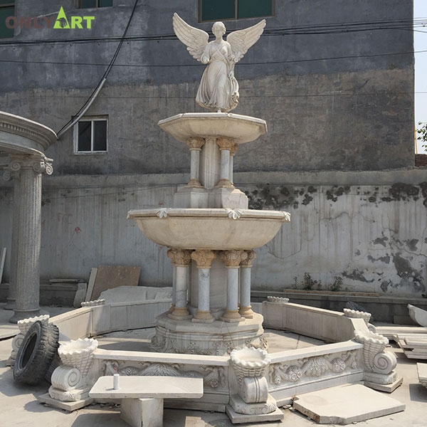 outdoor marble angel water fountains OLA-F171