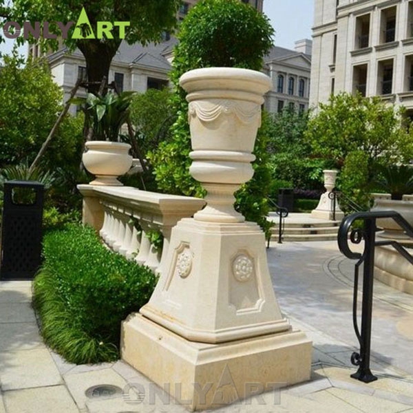 outdoor natural stone flower pots for sale OLA-V026