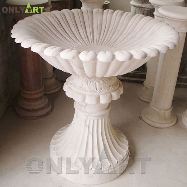 white marble flower pot for sale OLA-V017