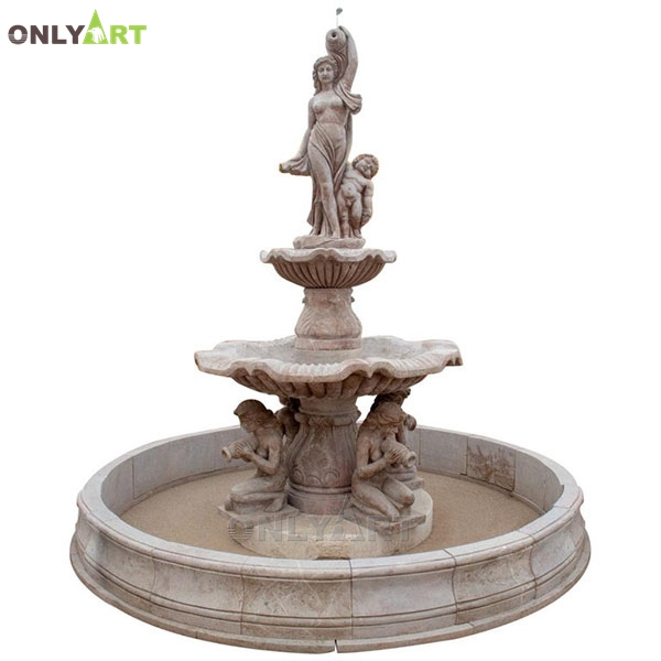 Backyard decor modern marble water features fountain for sale OLA-F226