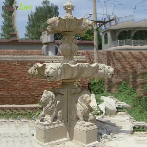 Custom famous stone lion water fountain for home decoration OLA-F267