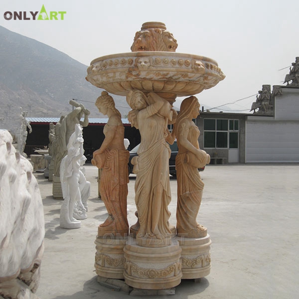 Customized life size Roman women marble water fountain for sale OLA-F248