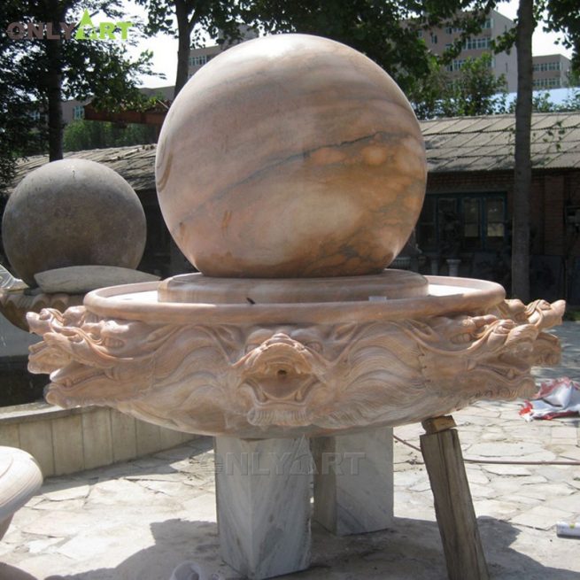 Factory customized modern marble Fengshui Ball Fountain for sale OLA-F190