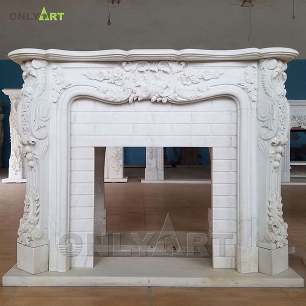 Factory price marble fireplace frames fire mantels for sale OLA-M030