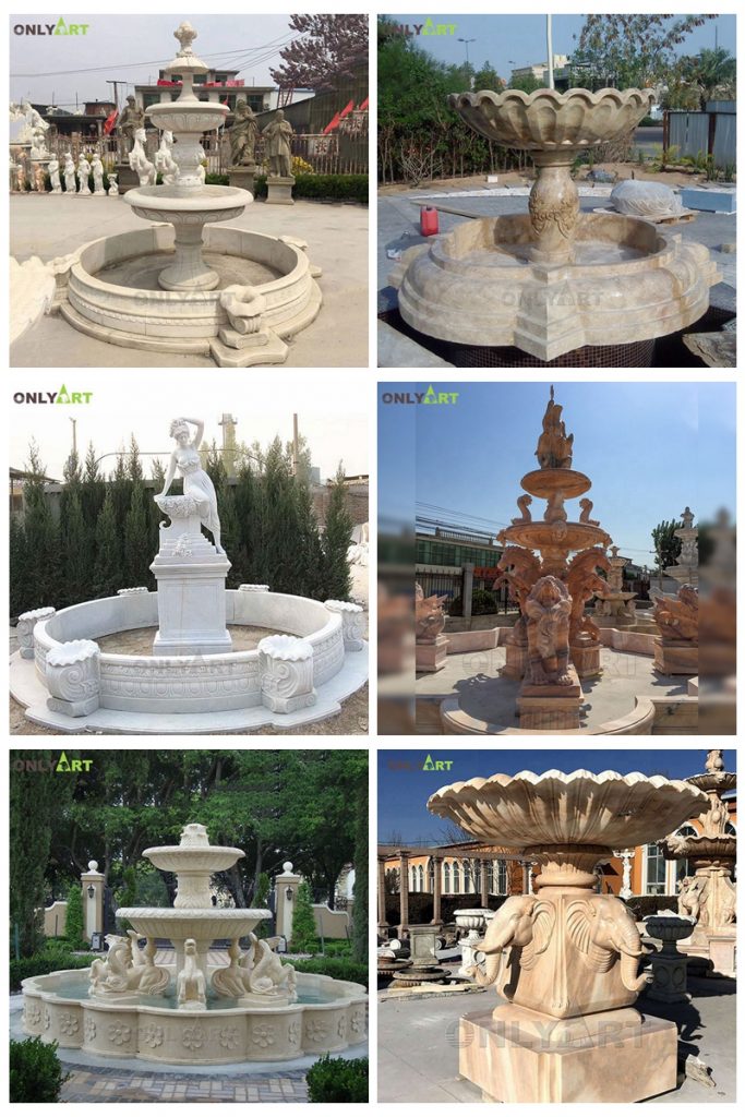 Garden Decoration Stone Marble Water Fountain For Sale