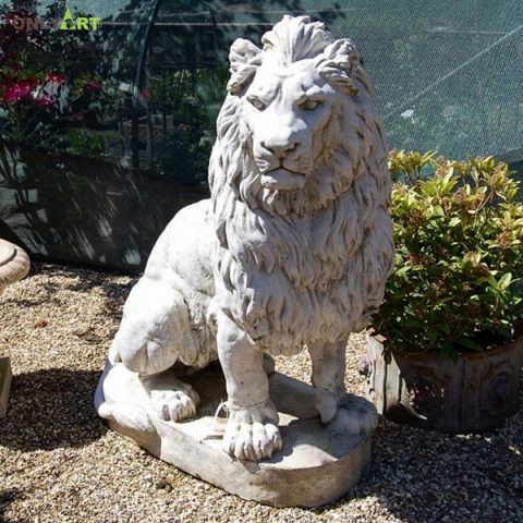 Garden decor sitting small size front door lion statues for sale OLA-A029