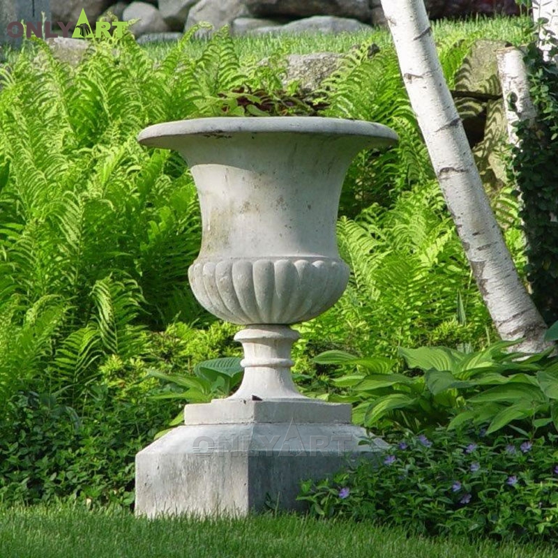 Garden decoration marble flowerpot sculpture for sale OLA-V185