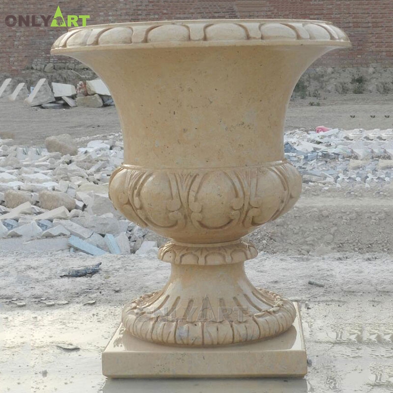 Garden decoration marble stone flower pots for home decor OLA-V186