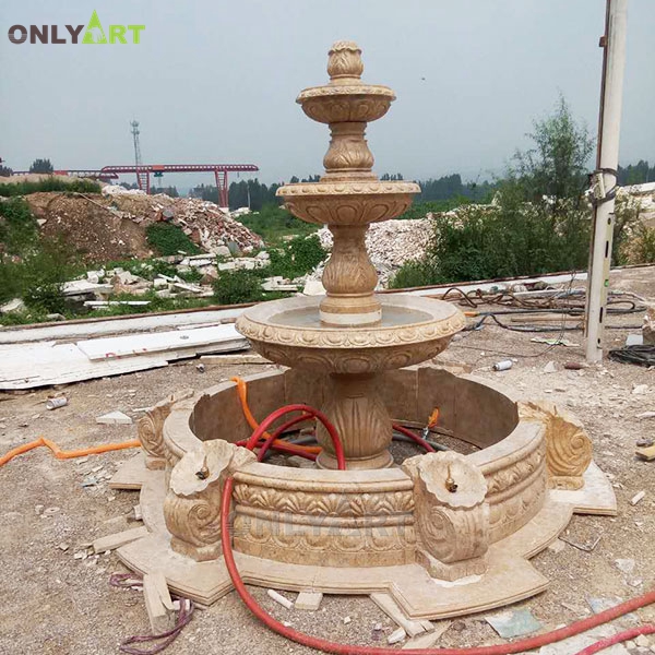 Hand carved classic design stone water fountains for sale OLA-F242