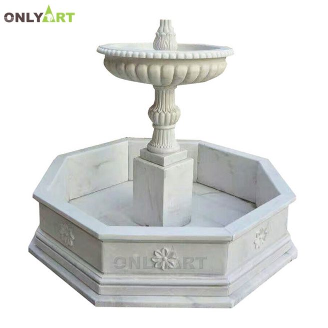 Hand carved large square water fountain for sale OLA-F186