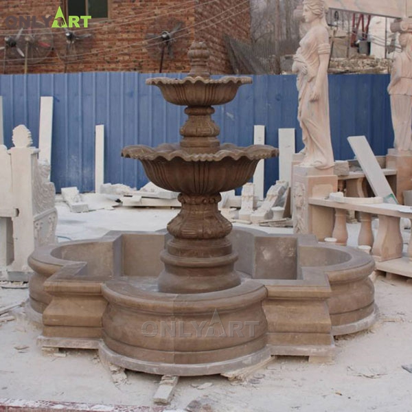 Hand carved simple marble garden fountain sculptures for sale OLA-F239