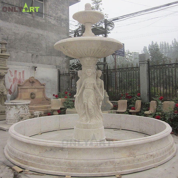 High Quality Granite Marble Water Fountain Large Stone Garden Fountain OLA-F257