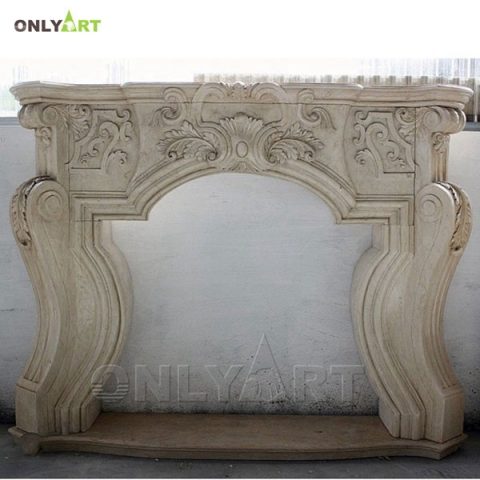 High quality antique marble fireplace mantel for home decoration OLA-M003