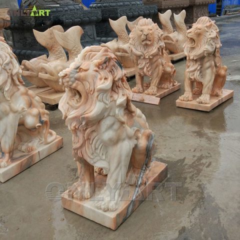 High quality natural stone lion garden statue for sale OLA-A003