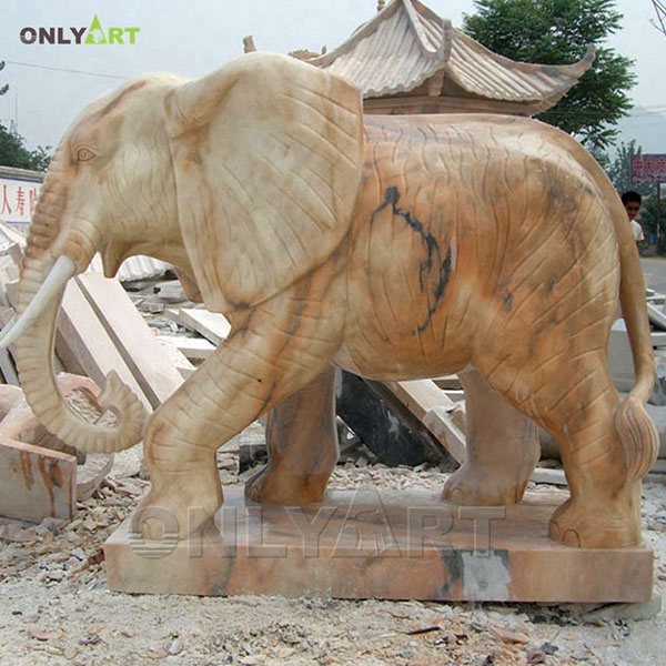 Large marble elephant statuettes for home decor OLA-A016