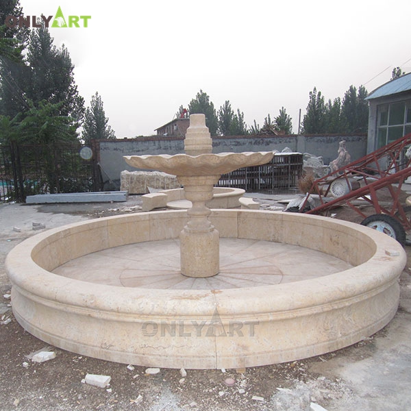 Large round designs stone marble water fountain statue for home OLA-F238