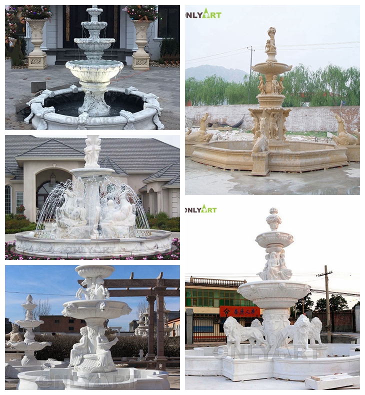 Modern water fountain for garden decoration