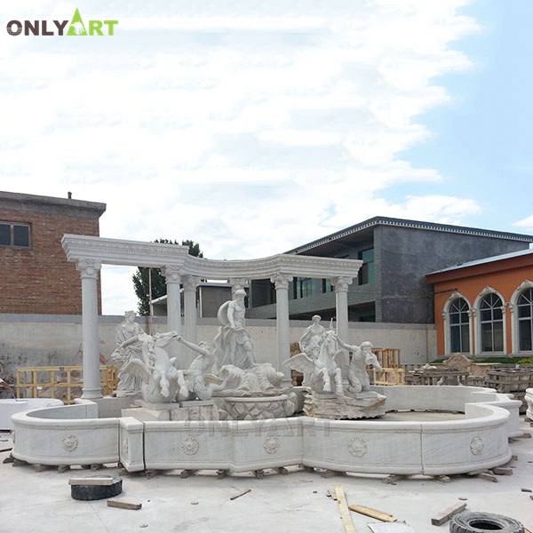 Outdoor hand carved famous large scale marble Trevi fountain for sale OLA-F269