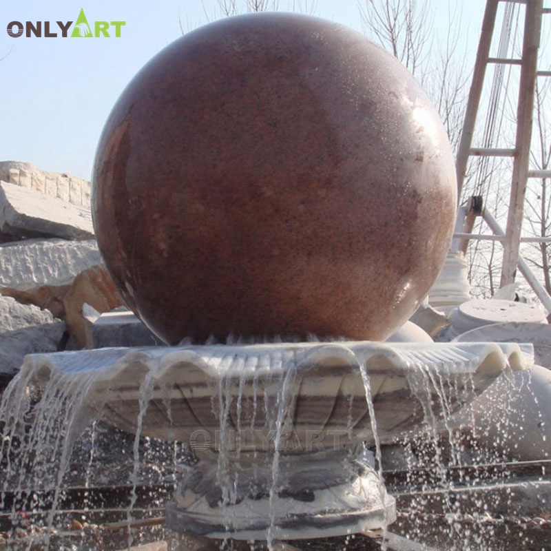 Outdoor large garden decoration marble feng shui ball water fountain on sale OLA-F188