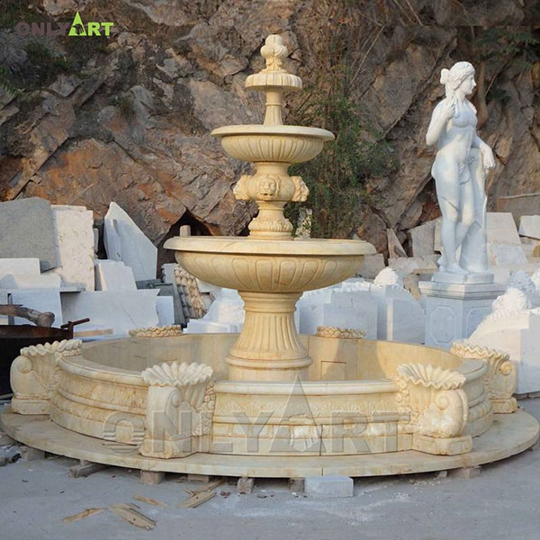 Outdoor marble modern water fountains for garden decoration OLA-F185