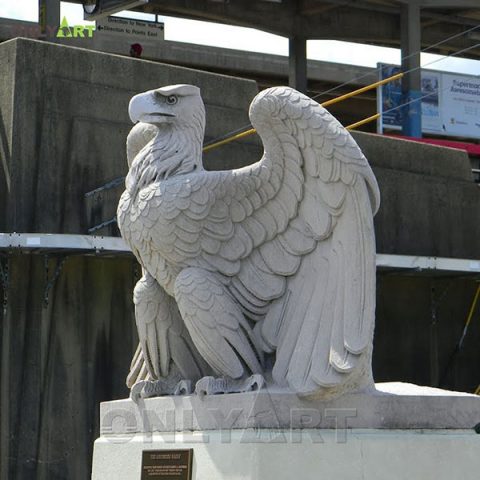 Outdoor marble stone eagle statues sculptures for sale OLA-A035