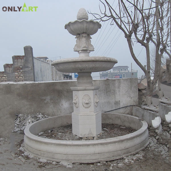 Outdoor natural stone carved water fountains for garden decoration OLA-F240Outdoor natural stone carved water fountains for garden decoration OLA-F240