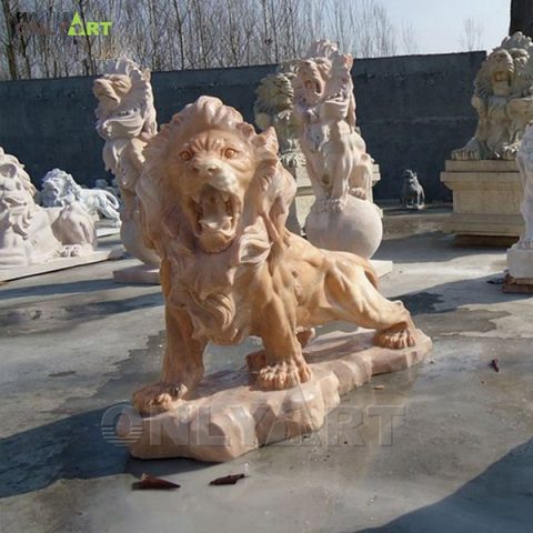 Park decoration stone lion sculpture for sale OLA-A042