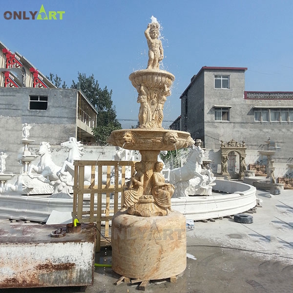 Roman elegant lady sculpture indoor and outdoor marble water fountain OLA-F262