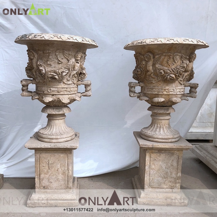 Roman figures marble flower pots for sale OLA-V169